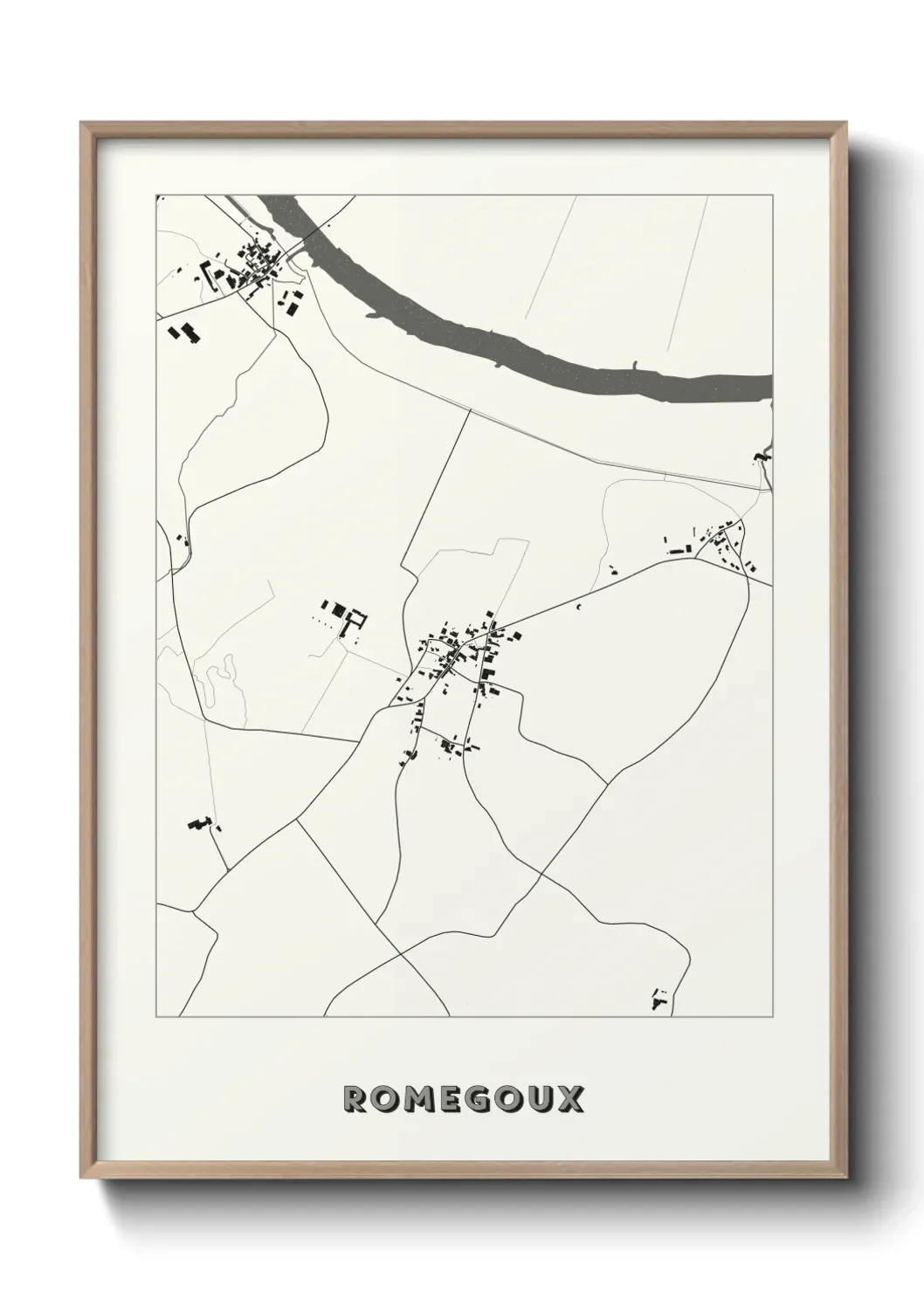 Un poster carte Romegoux