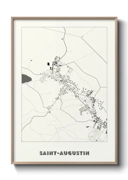 Une affiche de carte sur Saint-Augustin
