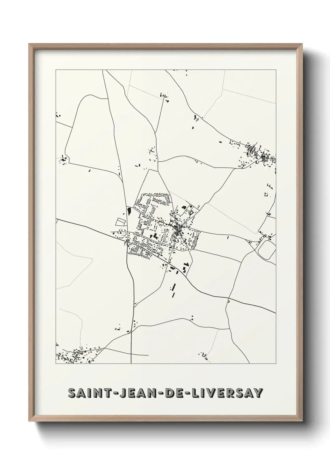 Un poster carte Saint-Jean-de-Liversay