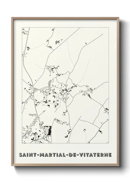 Une affiche de carte sur Saint-Martial-de-Vitaterne