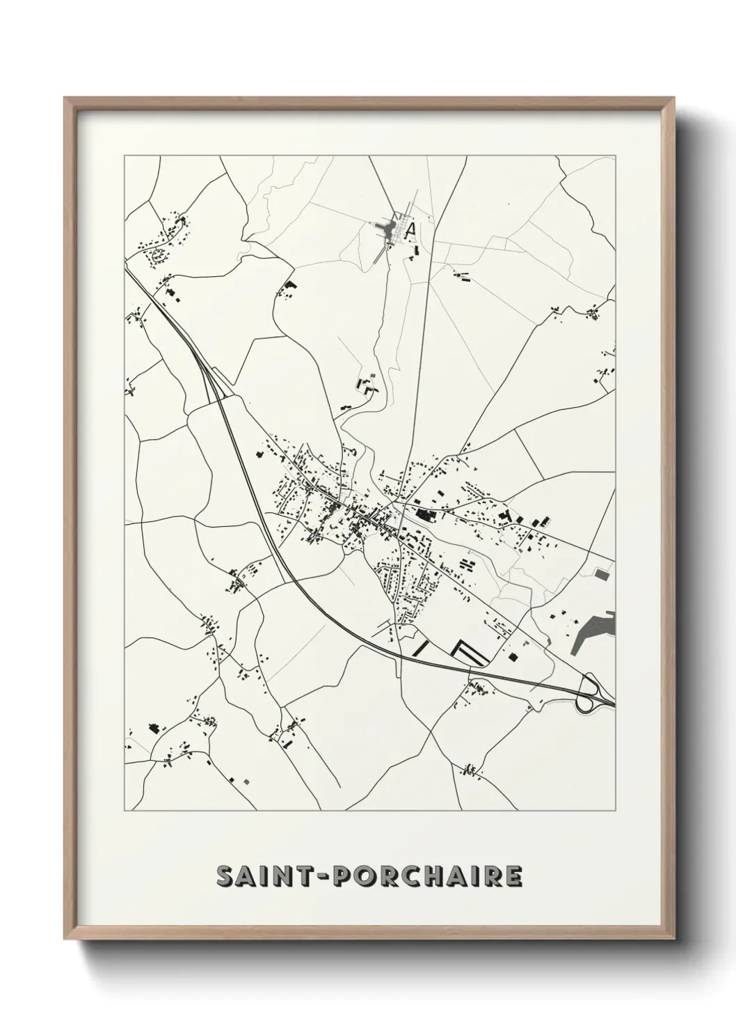 Un poster carte Saint-Porchaire