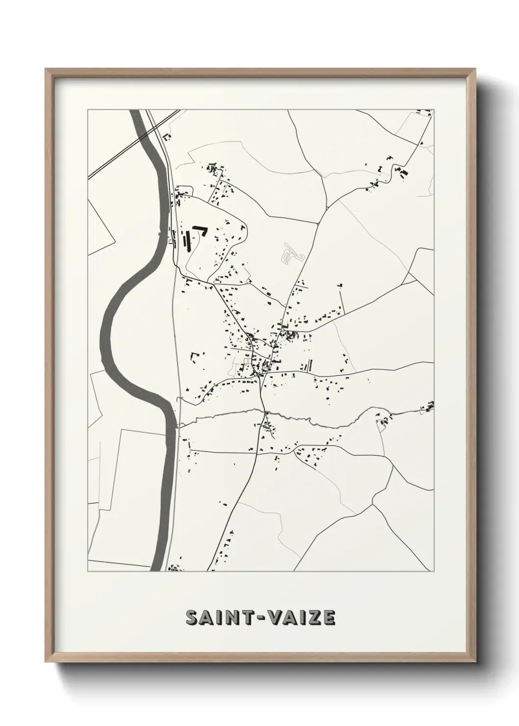 Un poster carte Saint-Vaize