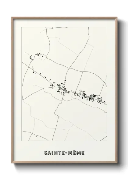 Une affiche de carte sur Sainte-Même