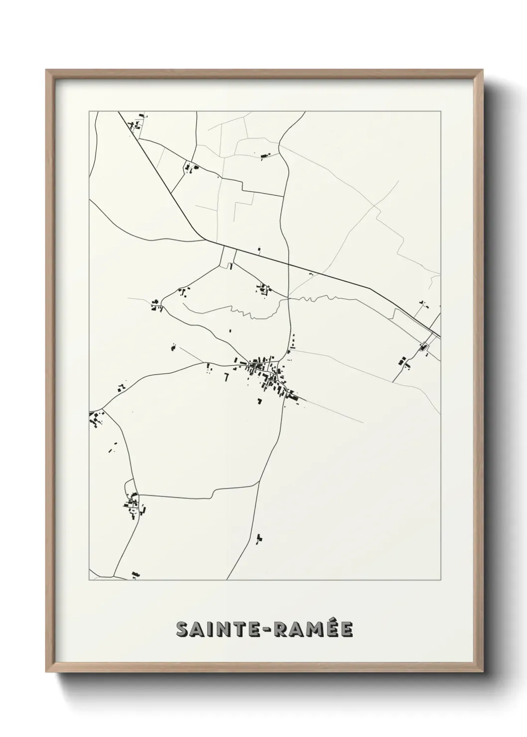Un poster carte Sainte-Ramée
