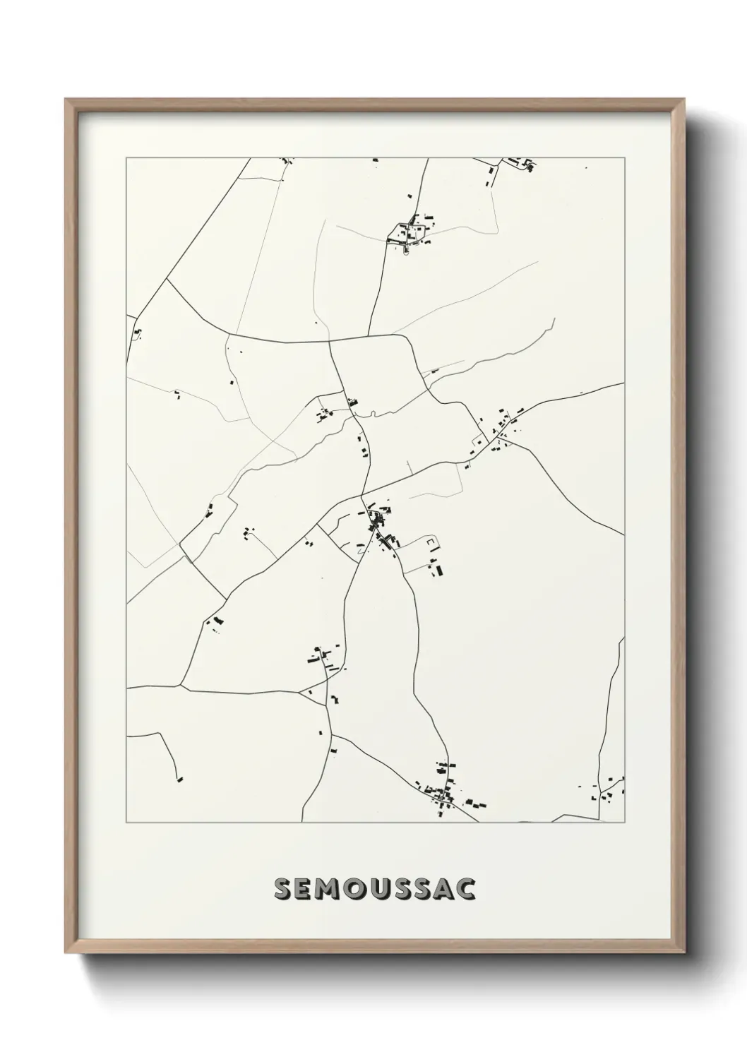 Un poster carte Semoussac