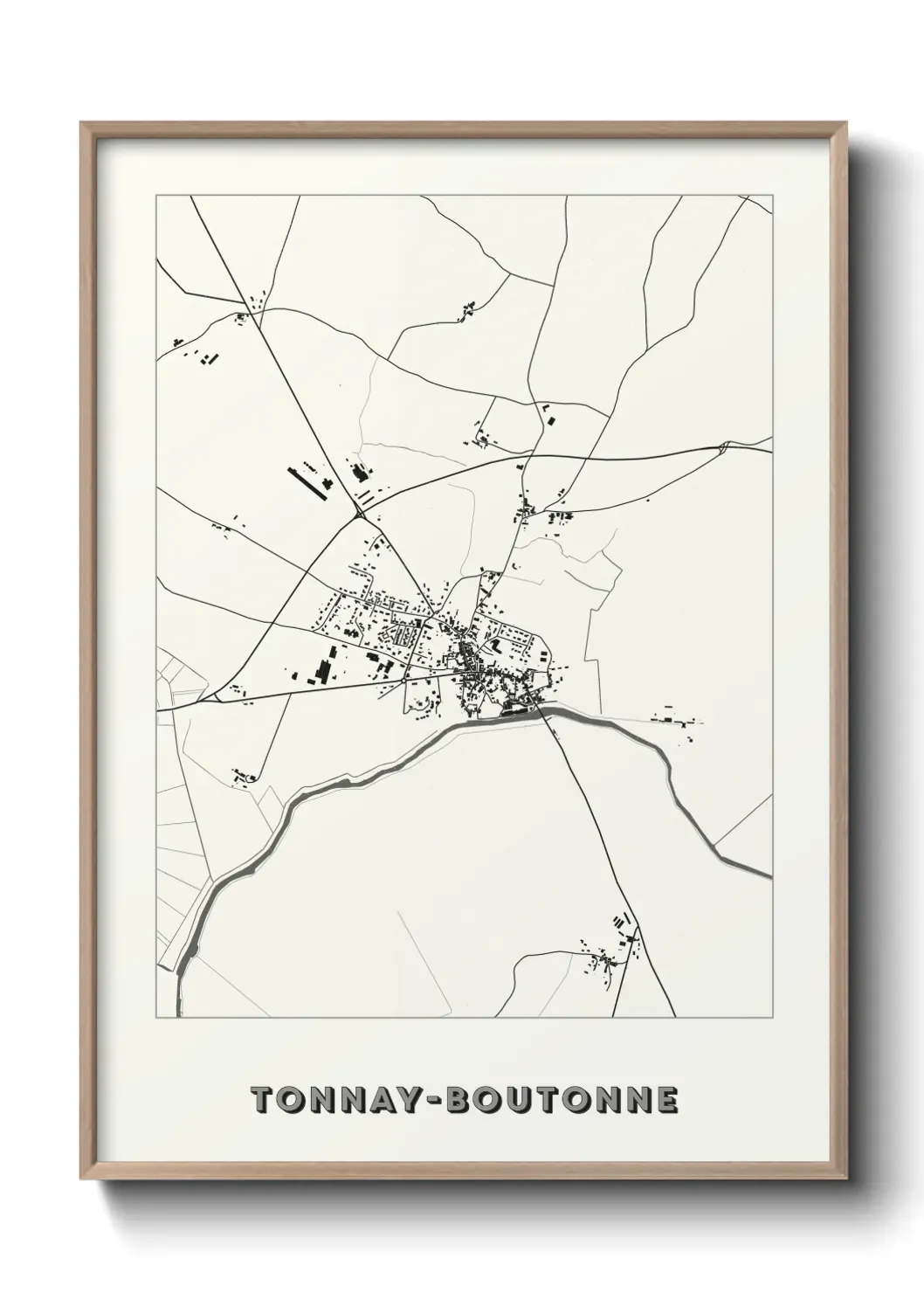Un poster carte Tonnay-Boutonne