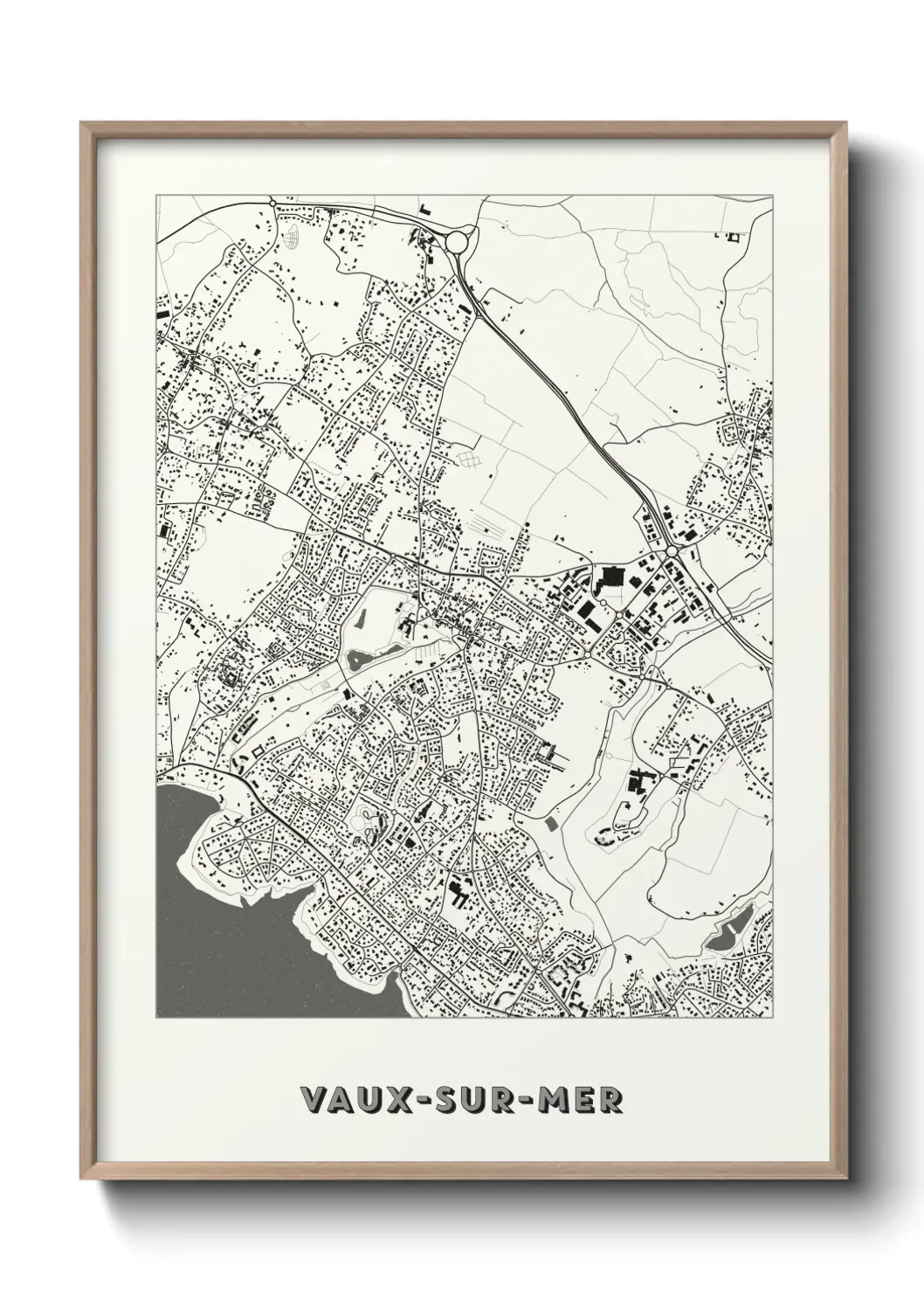 Un poster carte Vaux-sur-Mer