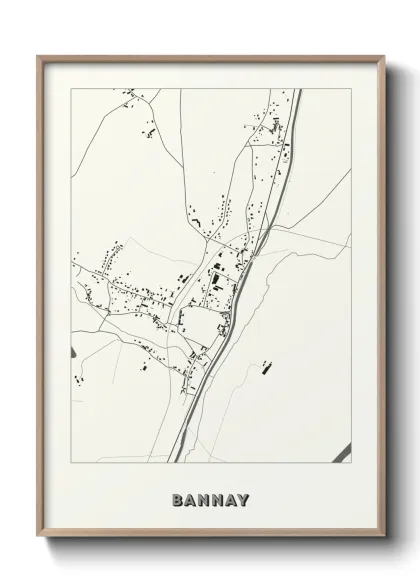 Une affiche de carte sur Bannay