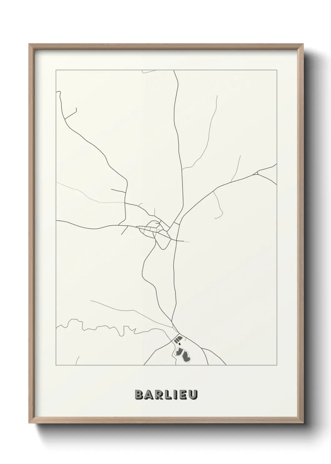 Un poster carte Barlieu