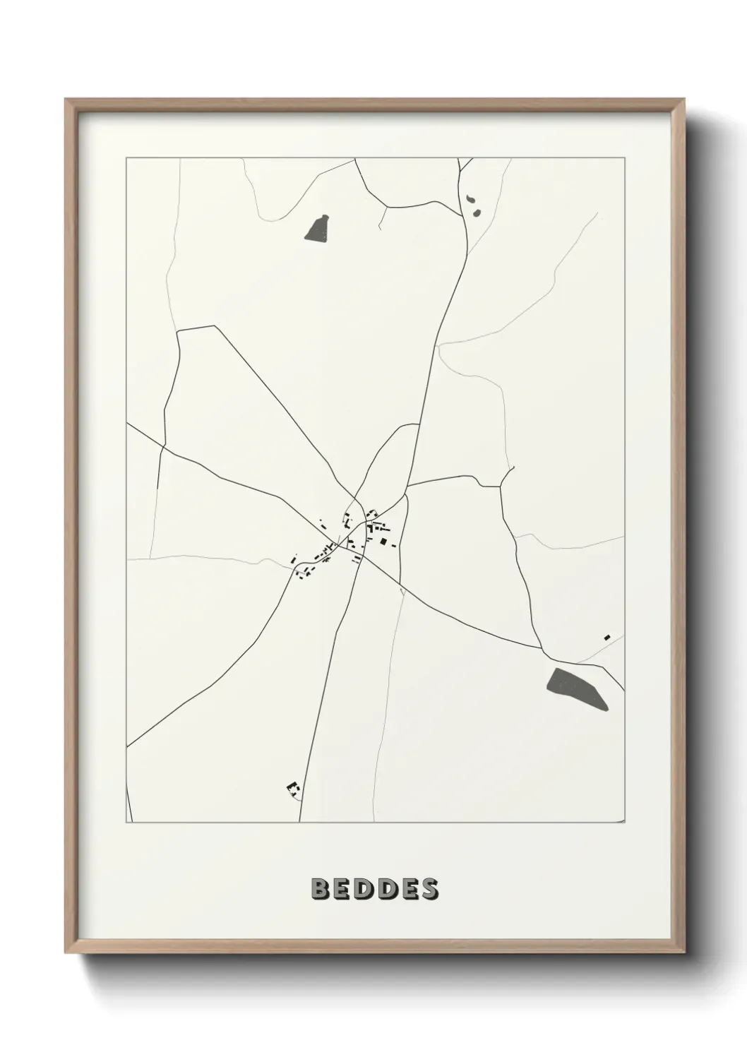 Un poster carte Beddes