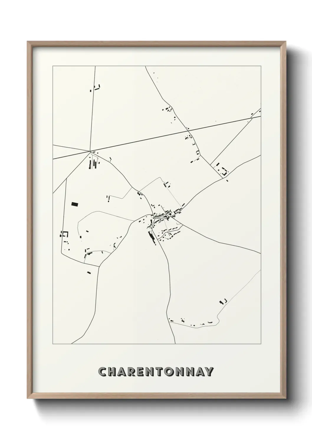 Un poster carte Charentonnay