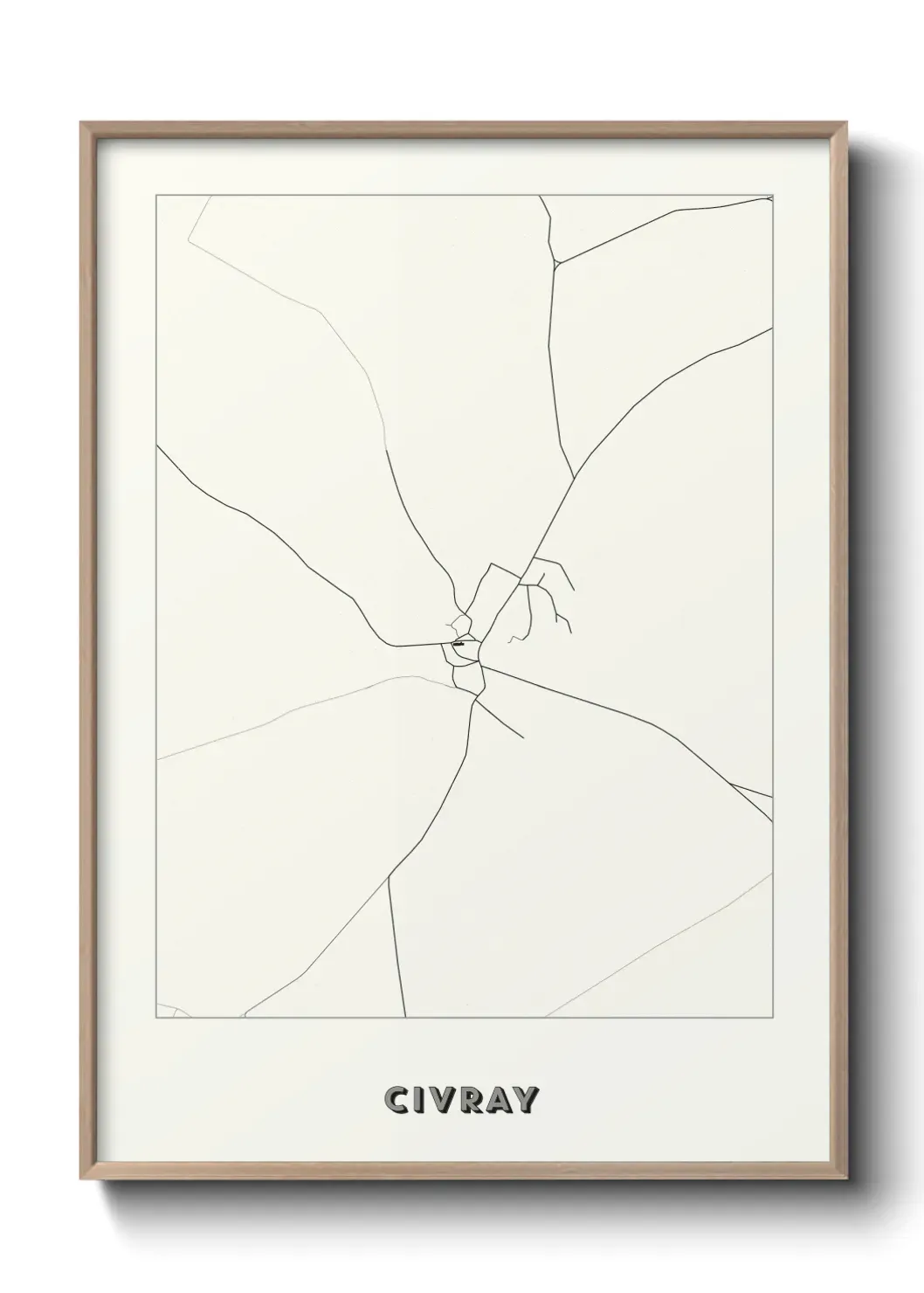 Un poster carte Civray