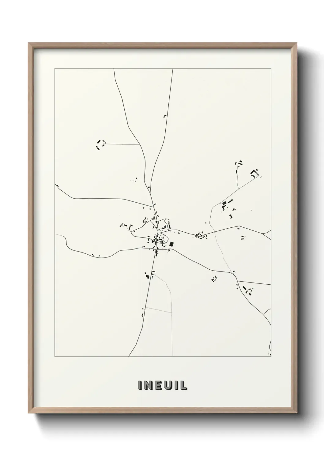 Un poster carte Ineuil