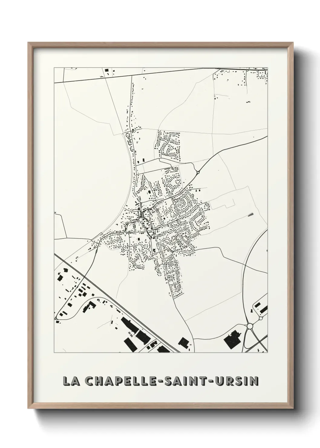 Un poster carte La Chapelle-Saint-Ursin