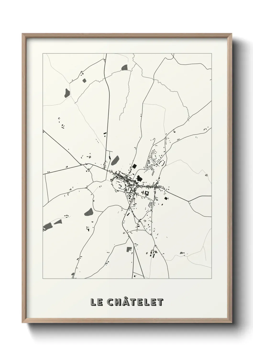 Un poster carte Le Châtelet