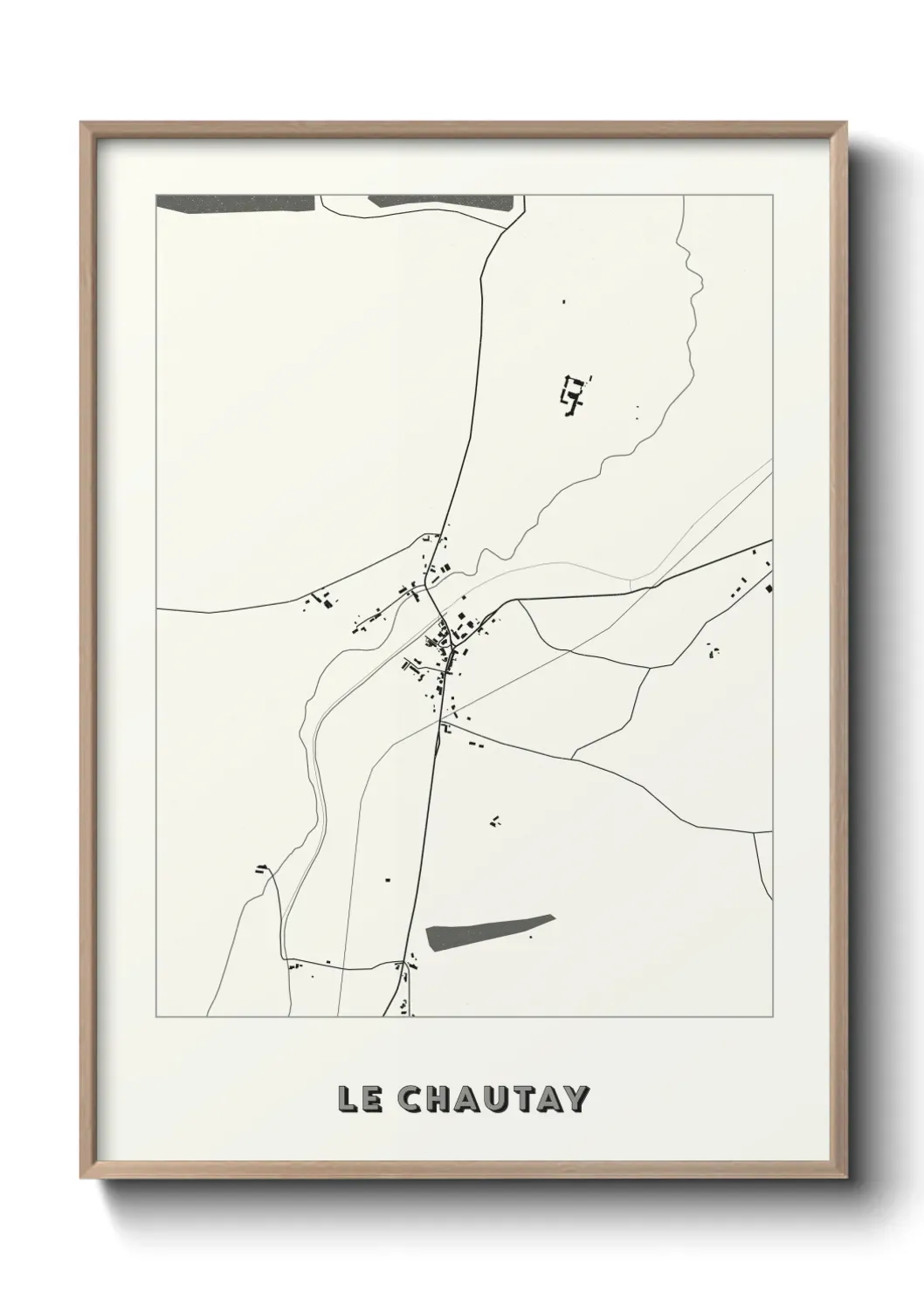 Un poster carte Le Chautay