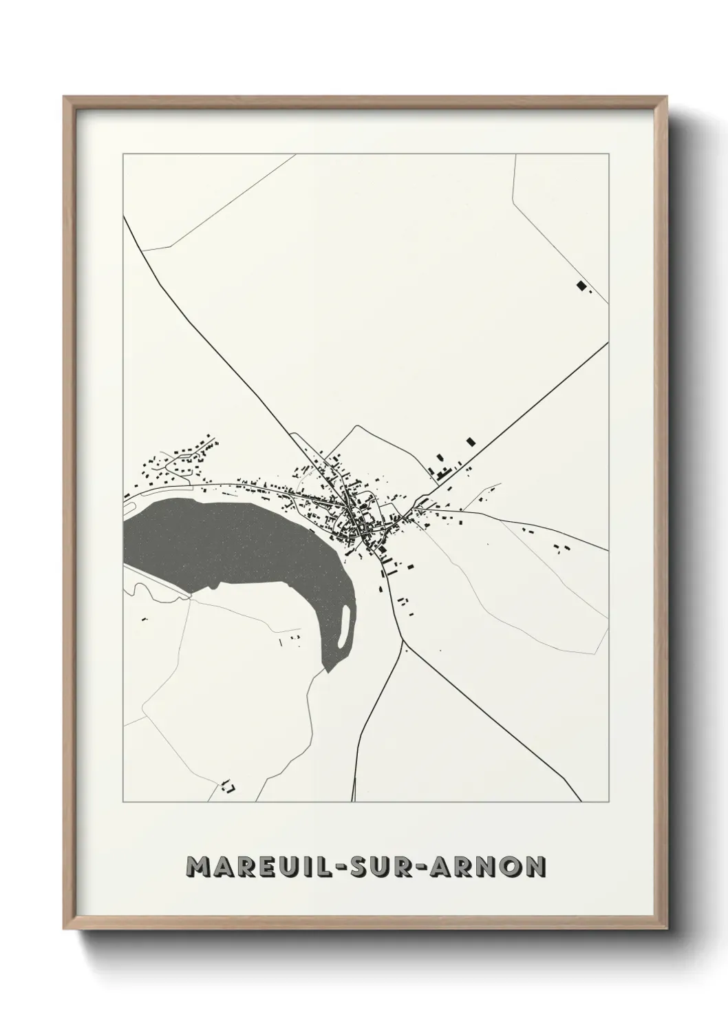 Un poster carte Mareuil-sur-Arnon