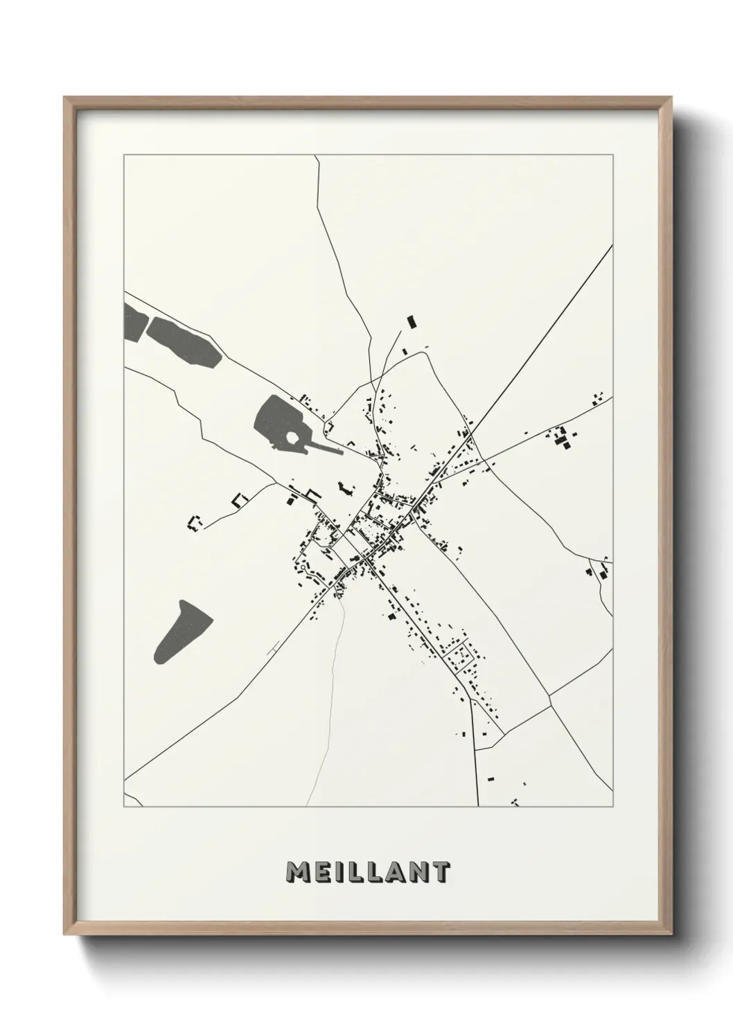 Un poster carte Meillant