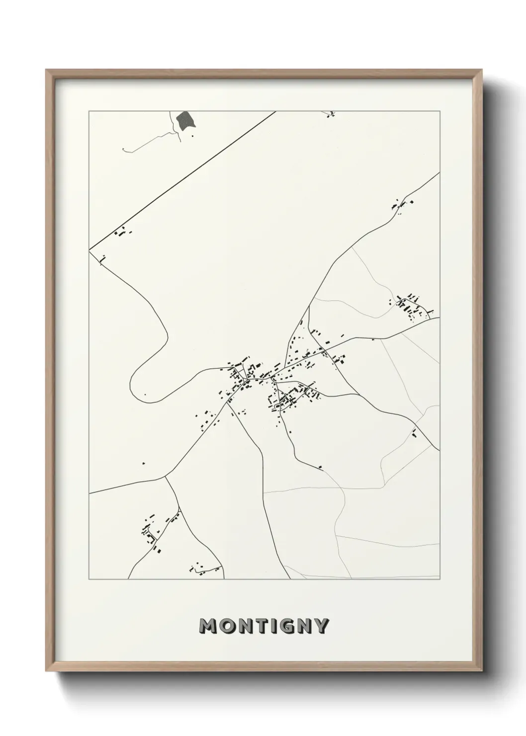 Un poster carte Montigny