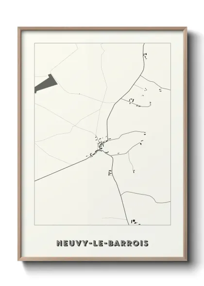 Une affiche de carte sur Neuvy-le-Barrois