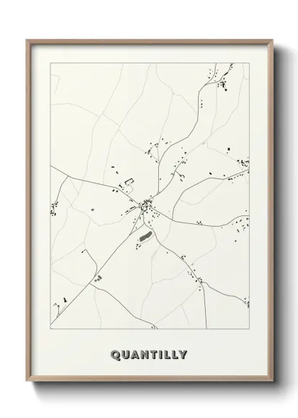 Une affiche de carte sur Quantilly