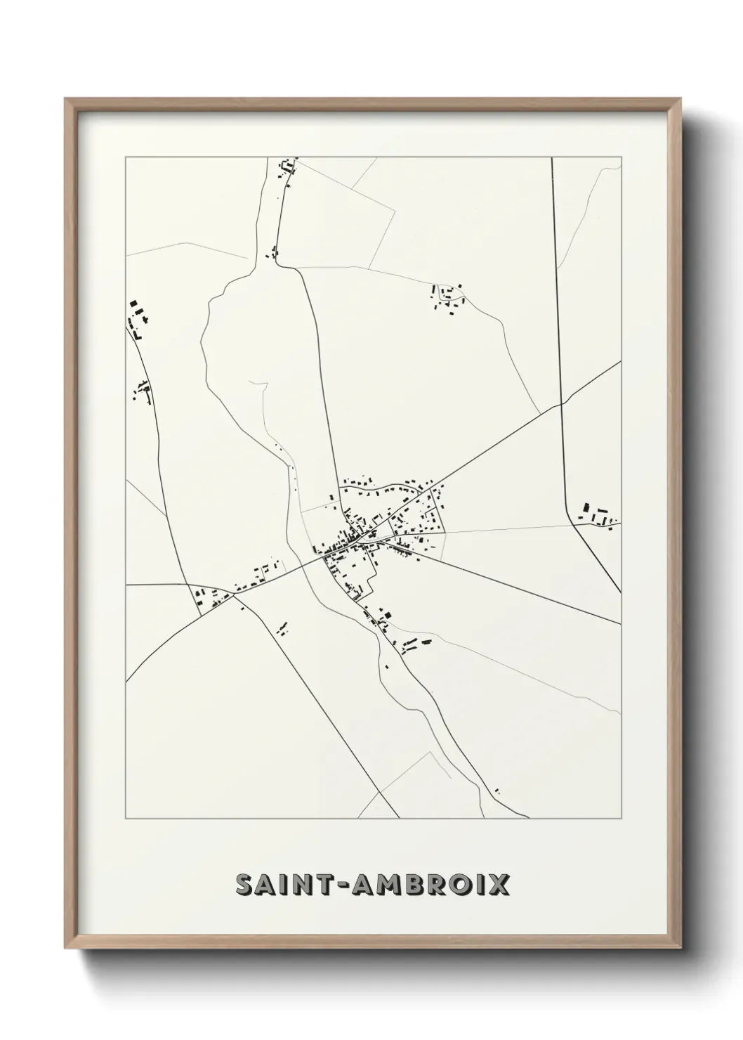 Un poster carte Saint-Ambroix