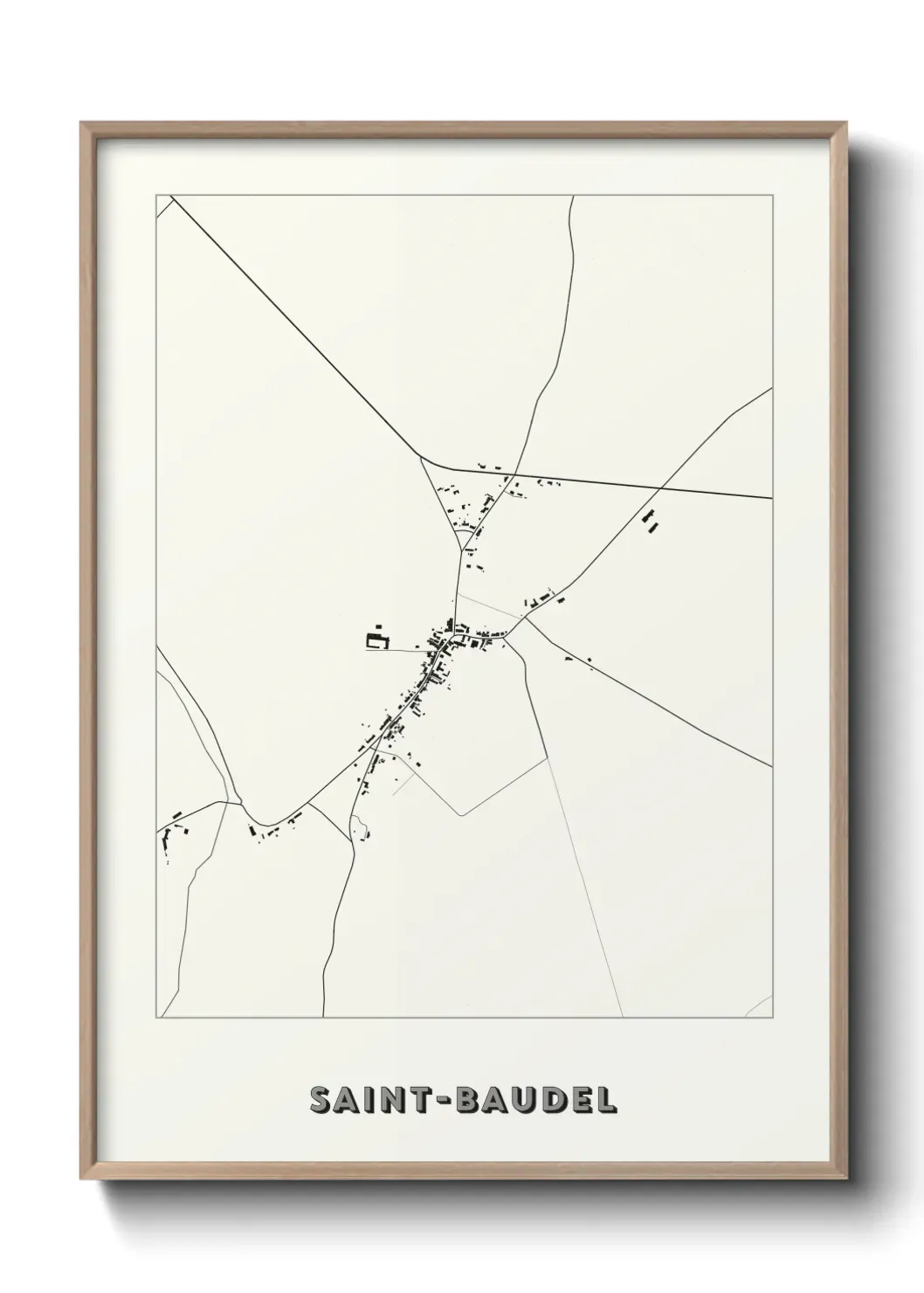 Un poster carte Saint-Baudel