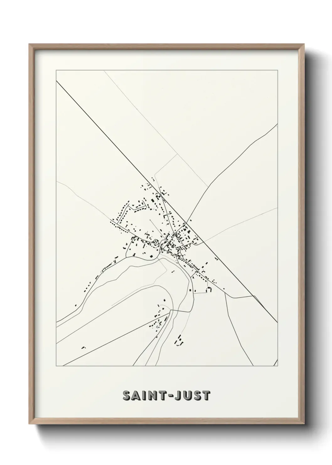 Un poster carte Saint-Just