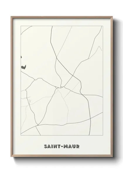 Une affiche de carte sur Saint-Maur