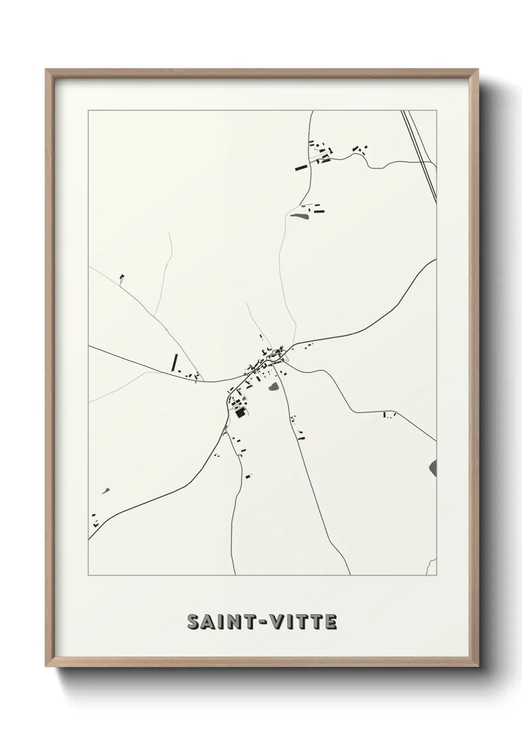 Un poster carte Saint-Vitte