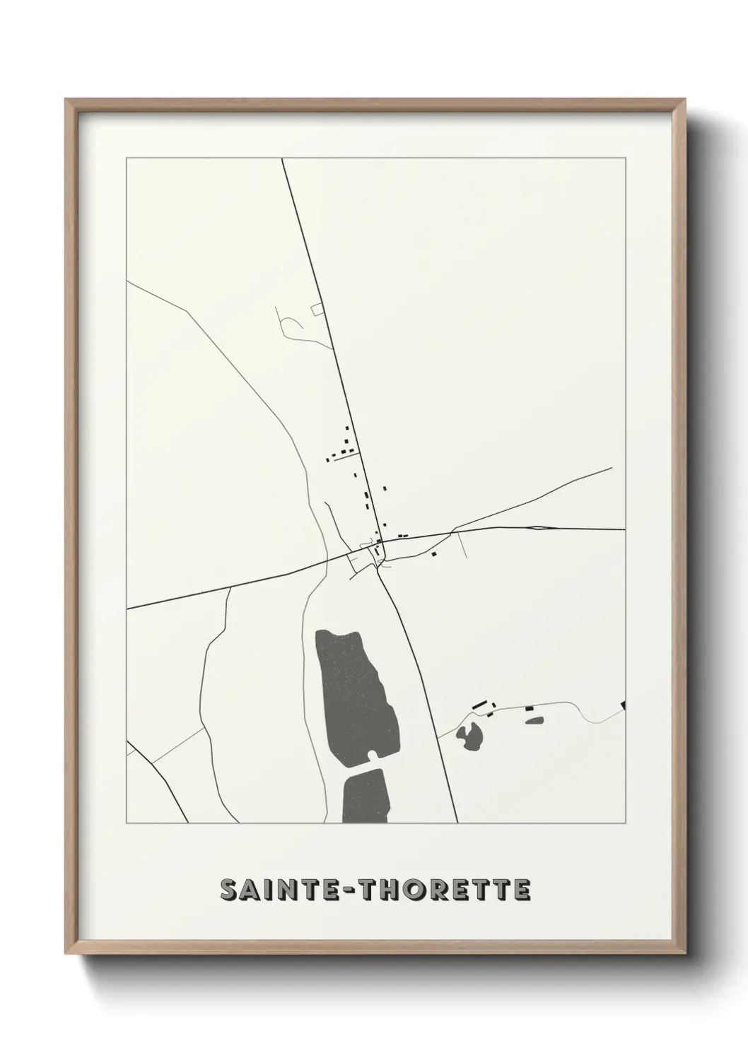 Un poster carte Sainte-Thorette