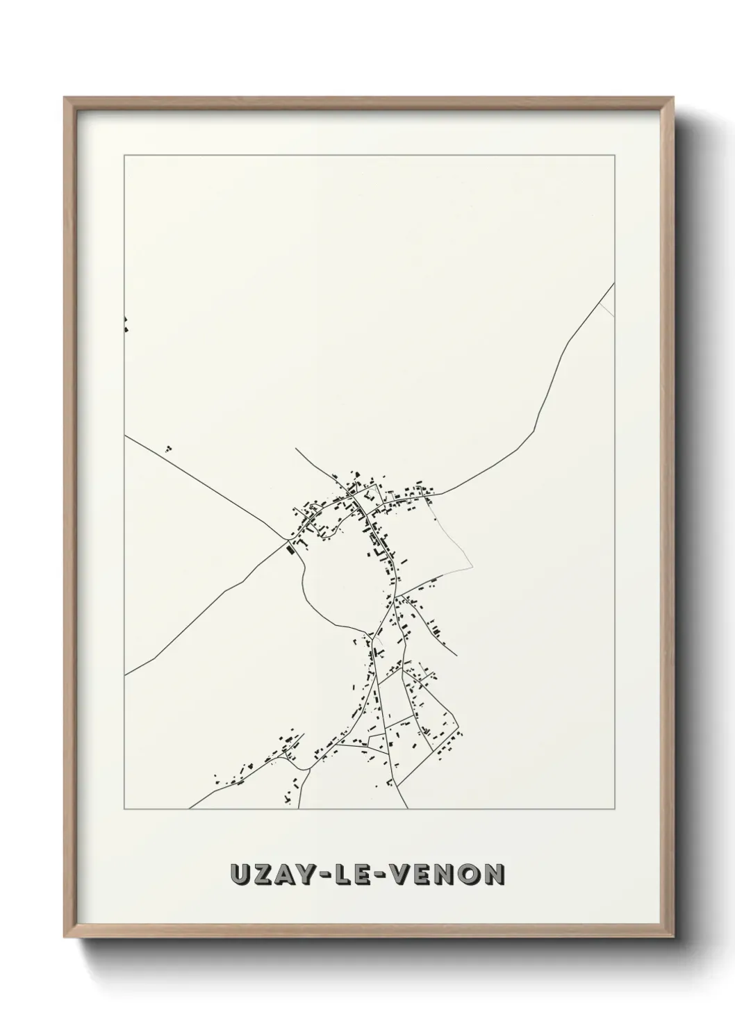 Un poster carte Uzay-le-Venon
