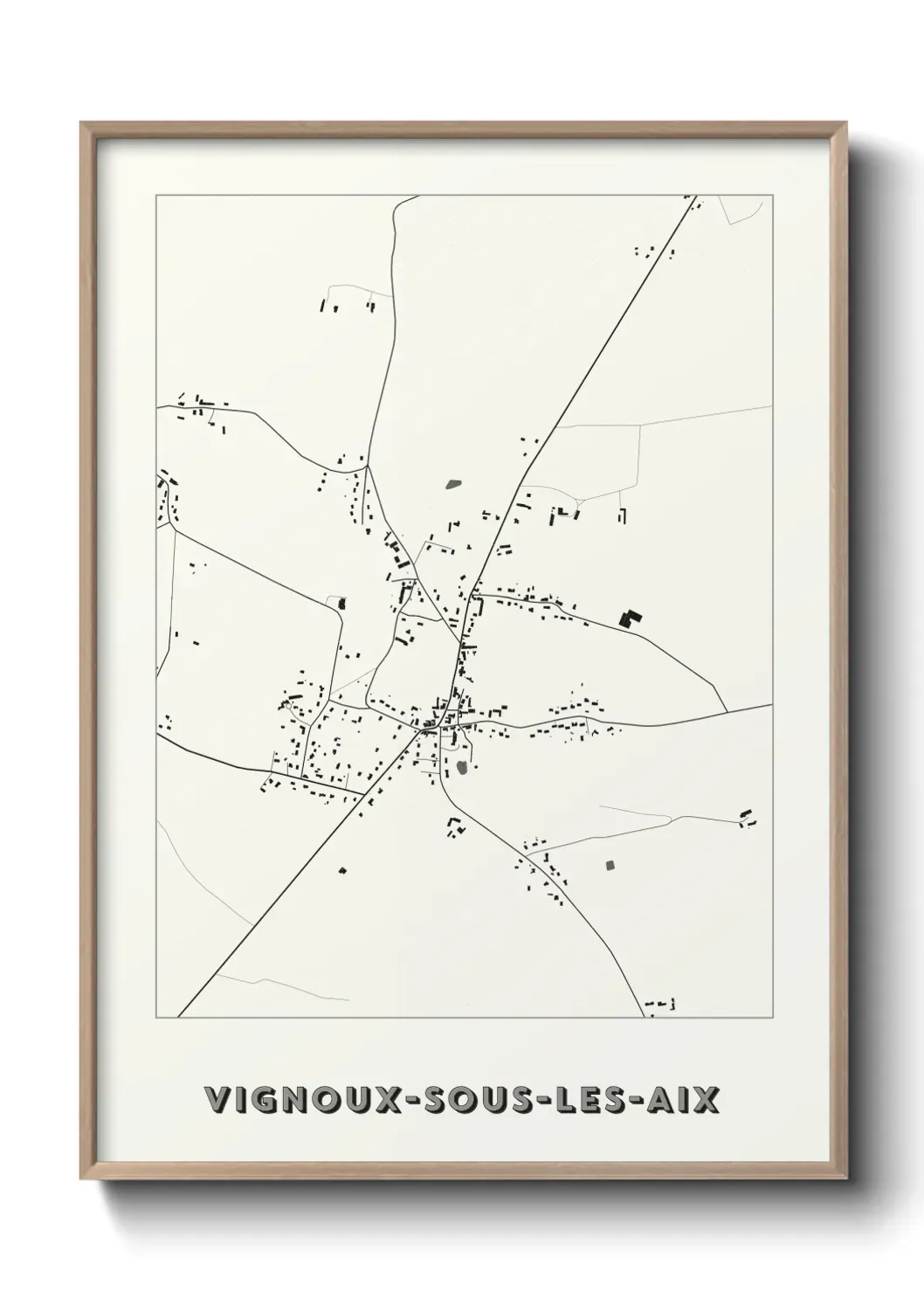 Un poster carteVignoux-sous-les-Aix