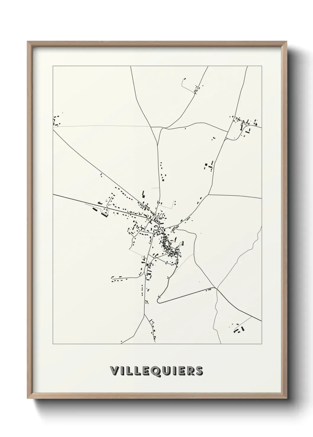 Un poster carte Villequiers