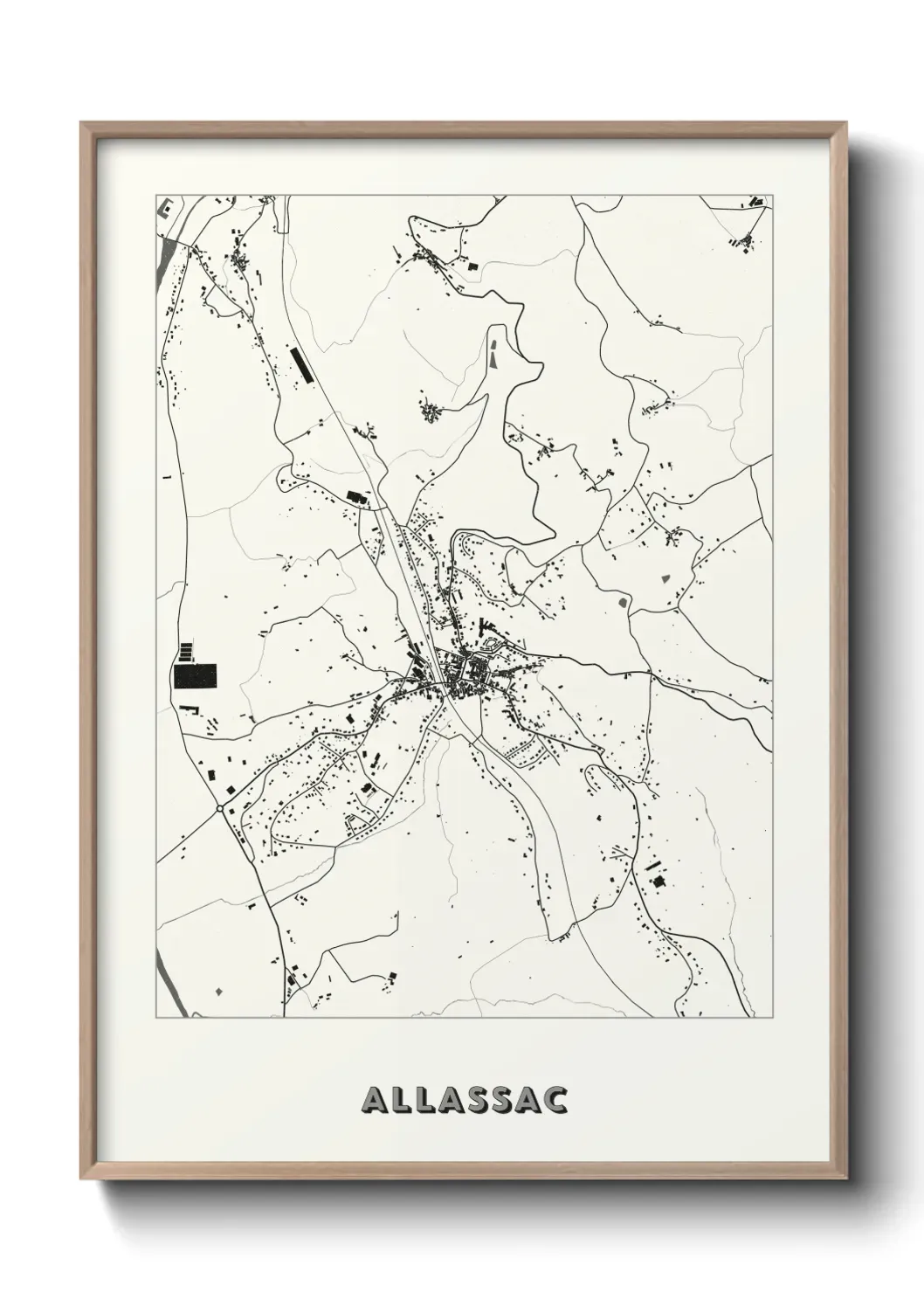 Un poster carte Allassac