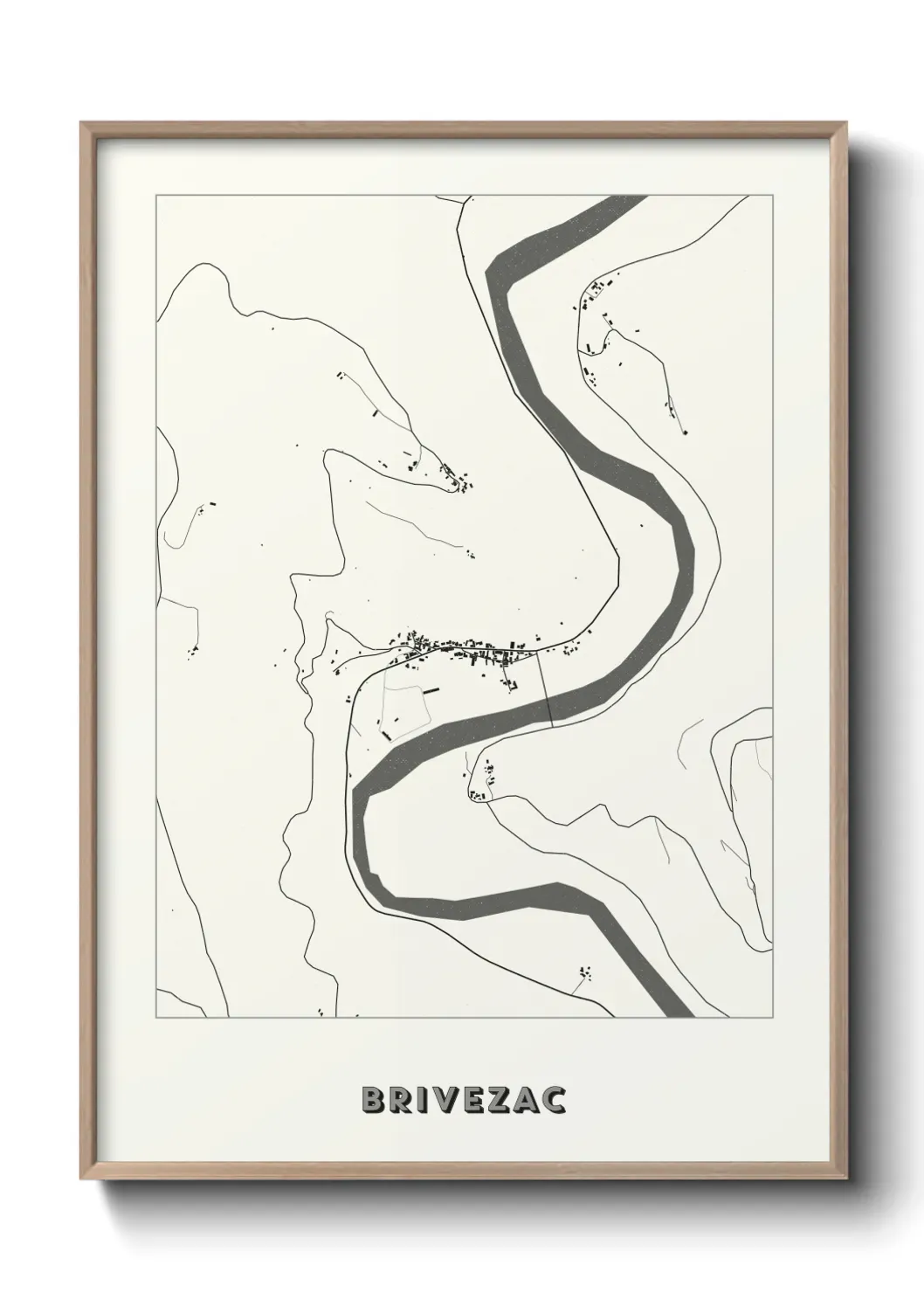 Un poster carte Brivezac