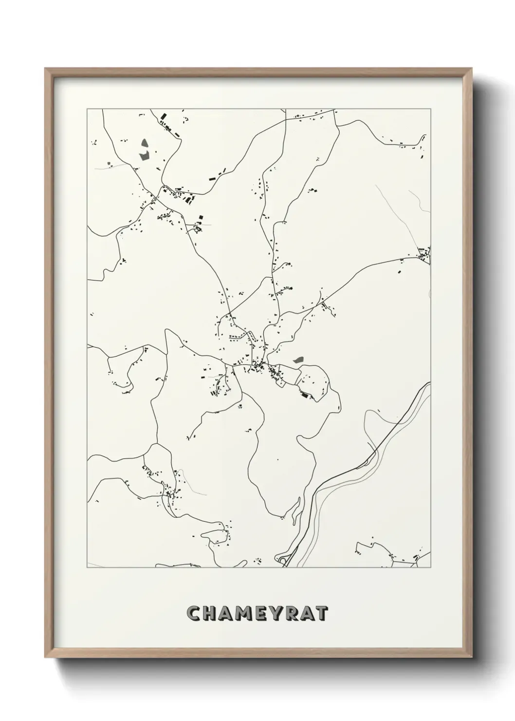 Un poster carte Chameyrat