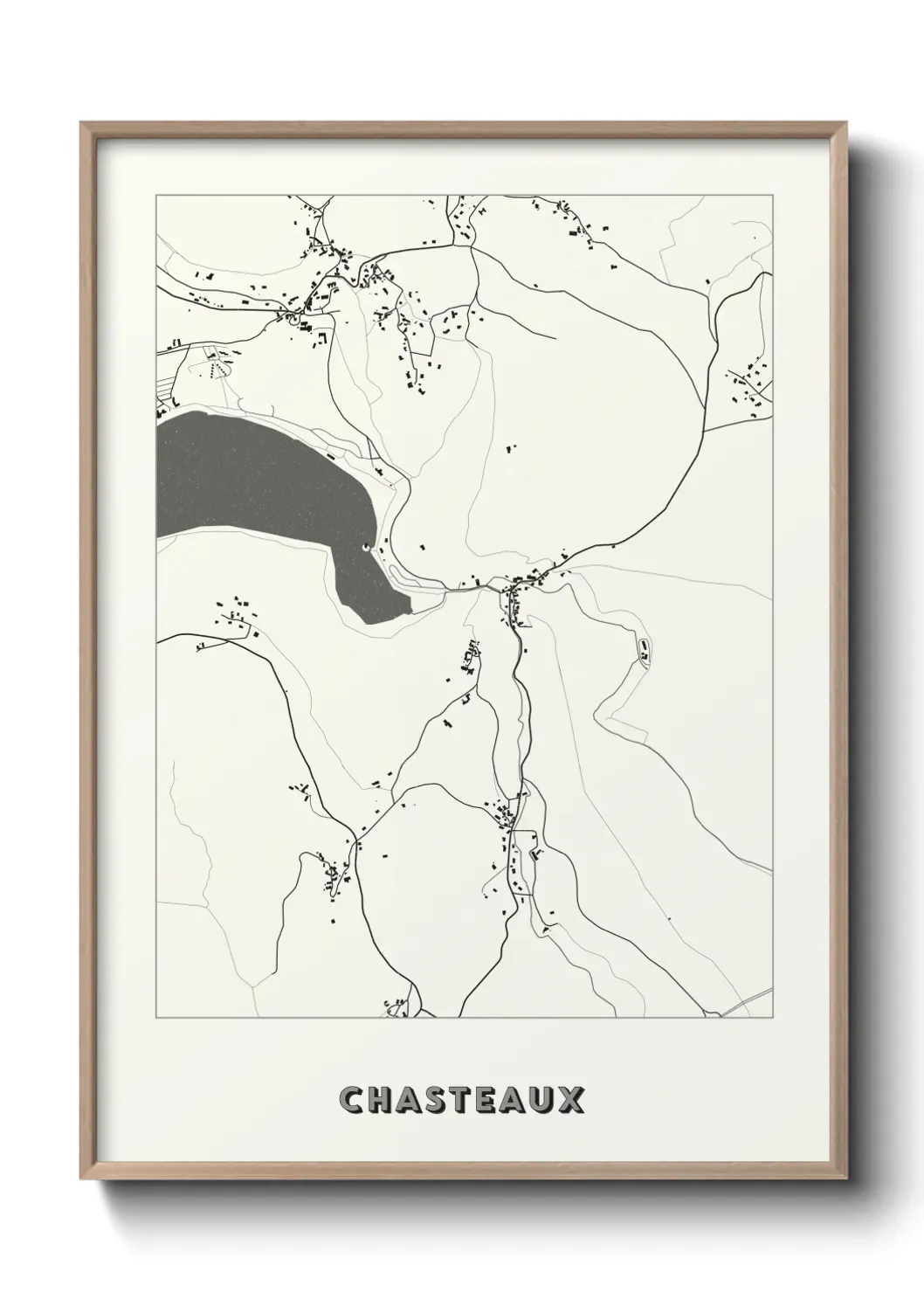 Un poster carte Chasteaux