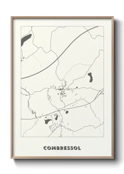 Une affiche de carte sur Combressol