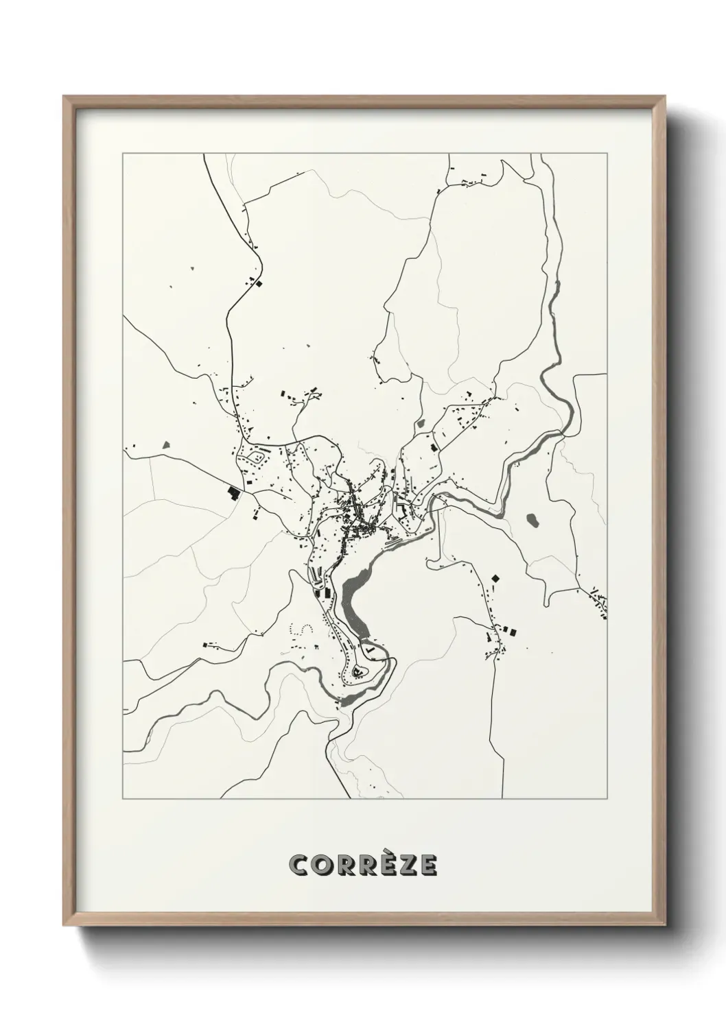 Un poster carte Corrèze