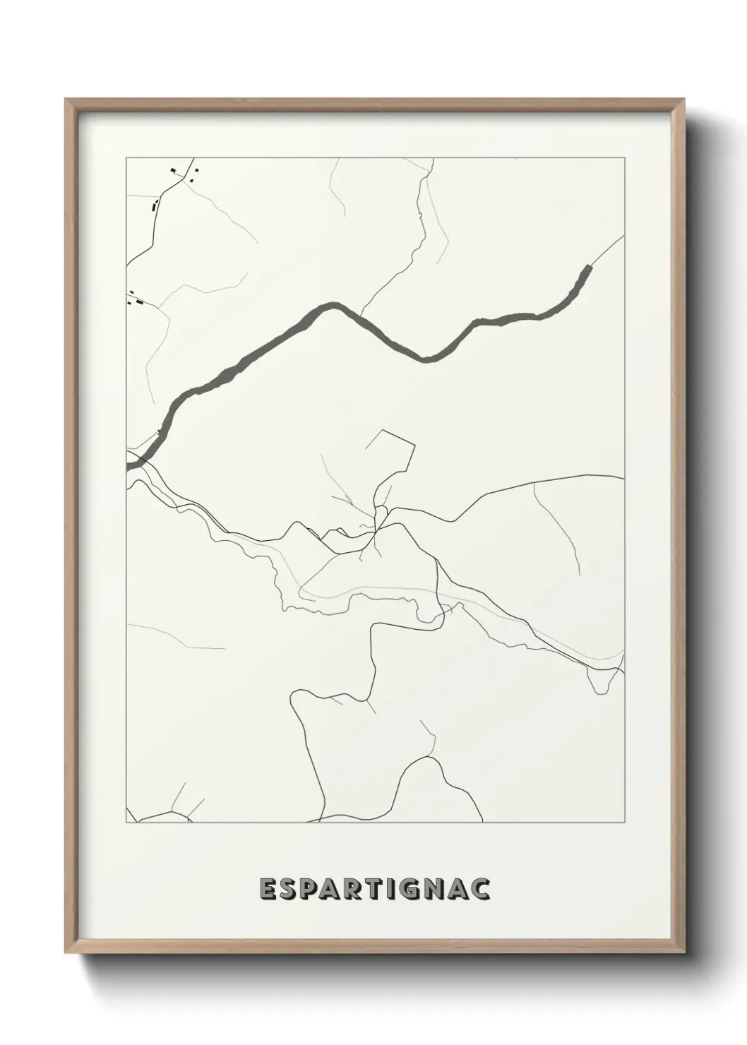 Un poster carte Espartignac