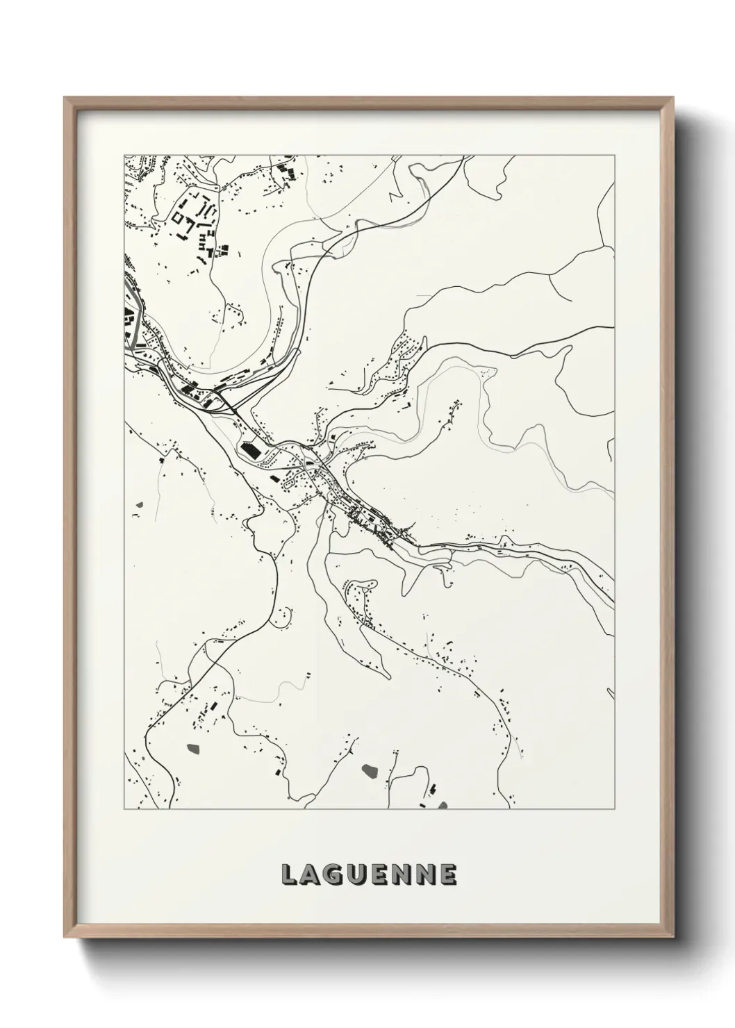 Un poster carte Laguenne