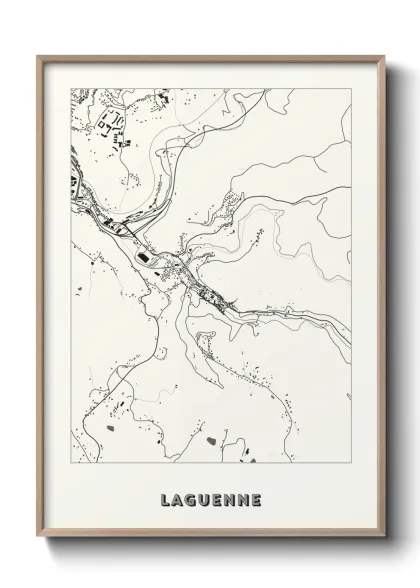 Une affiche de carte sur Laguenne