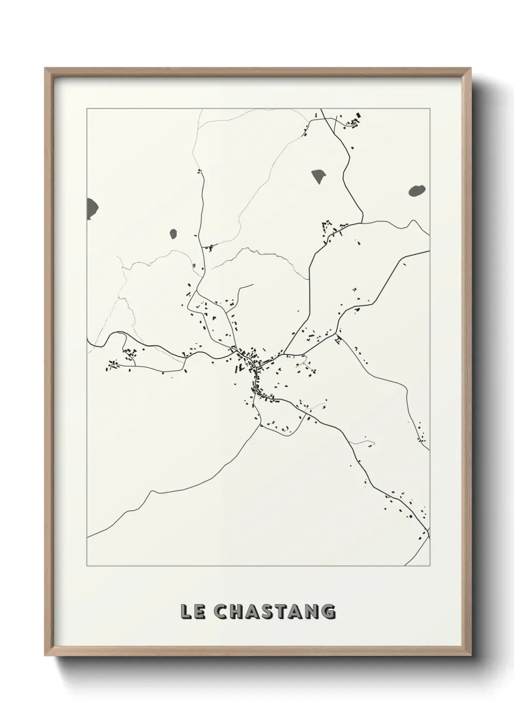 Un poster carte Le Chastang