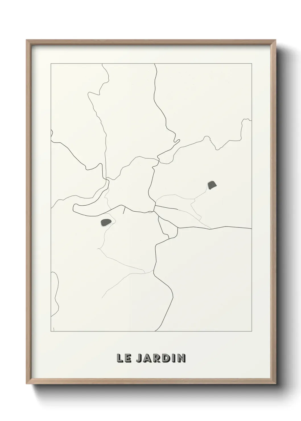 Un poster carte Le Jardin