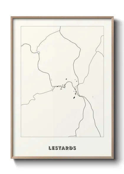 Une affiche de carte sur Lestards