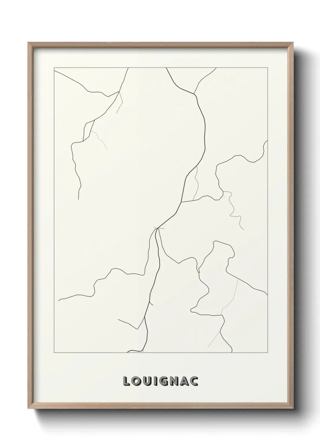 Un poster carte Louignac