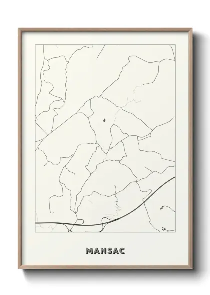 Une affiche de carte sur Mansac