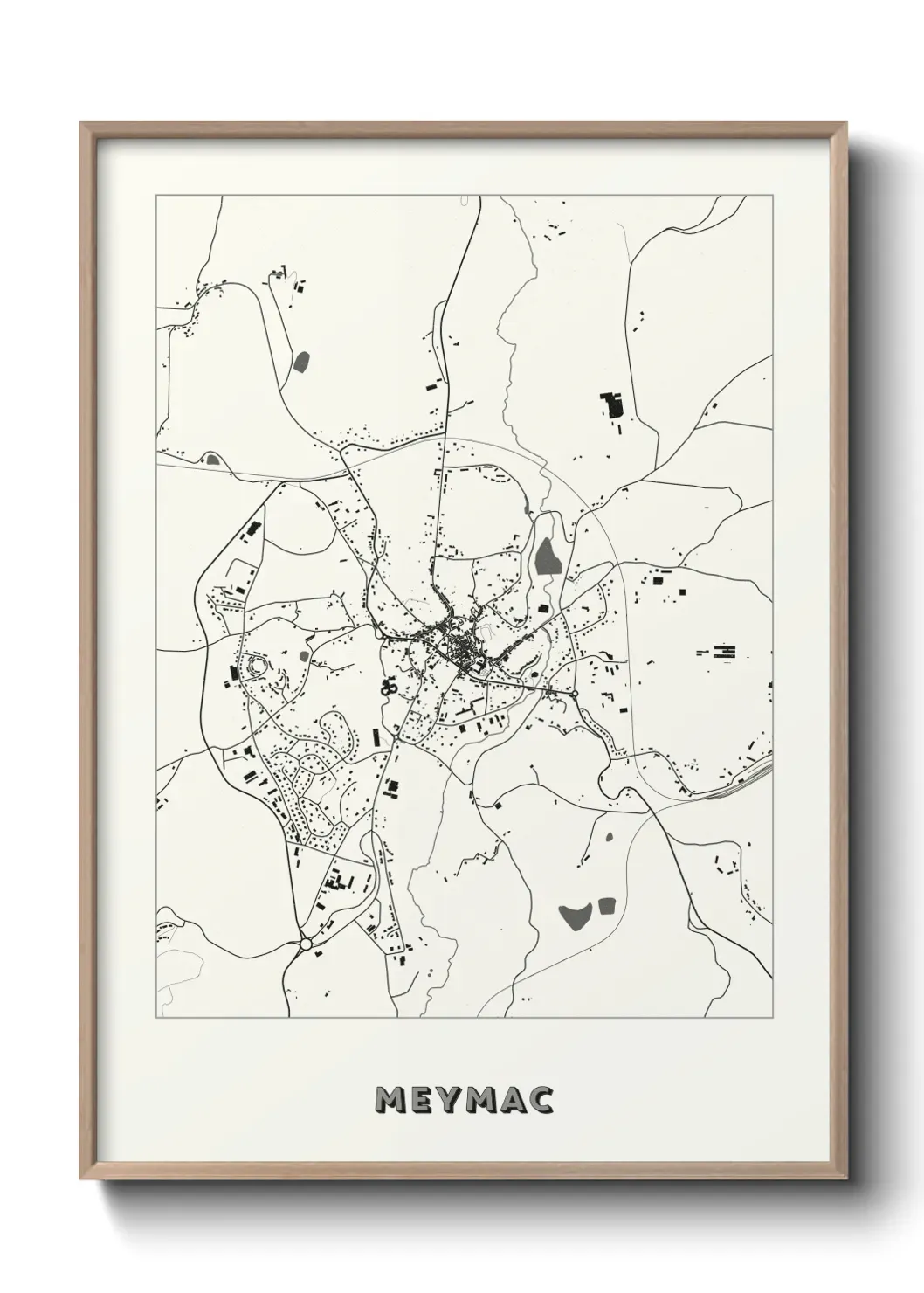 Un poster carte Meymac