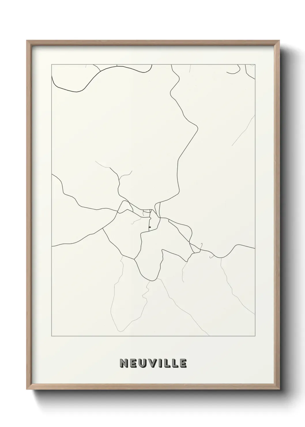 Un poster carte Neuville